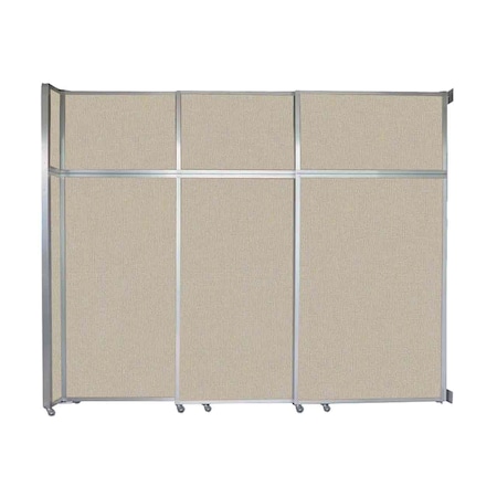 Versare Operable Wall Sliding Room Divider 9'9" x 8'5-1/4" Sand Fabric 1072318